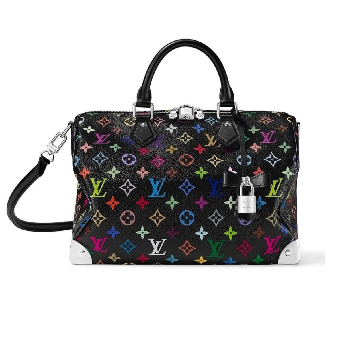Louis Vuitton X Takashi Murakami Speedy Multicolor And Black 30Cm - Image 1