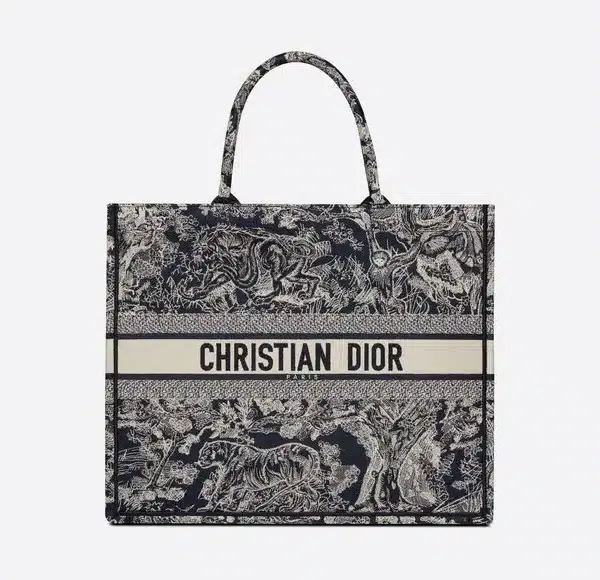 Dior Large Book Tote Blue Toile De Jouy Reverse Embroidery M1286Zrgo_M928