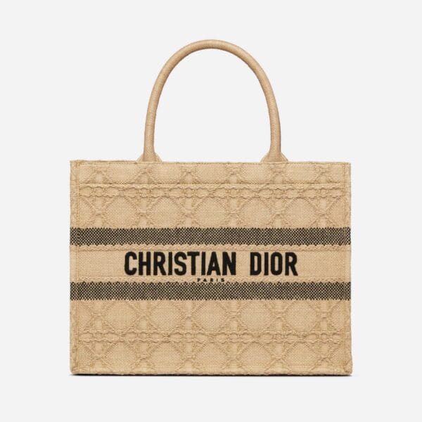 Dior Medium Book Tote Natural Cannage Raffia 36Cm M1296Zsqd_M925