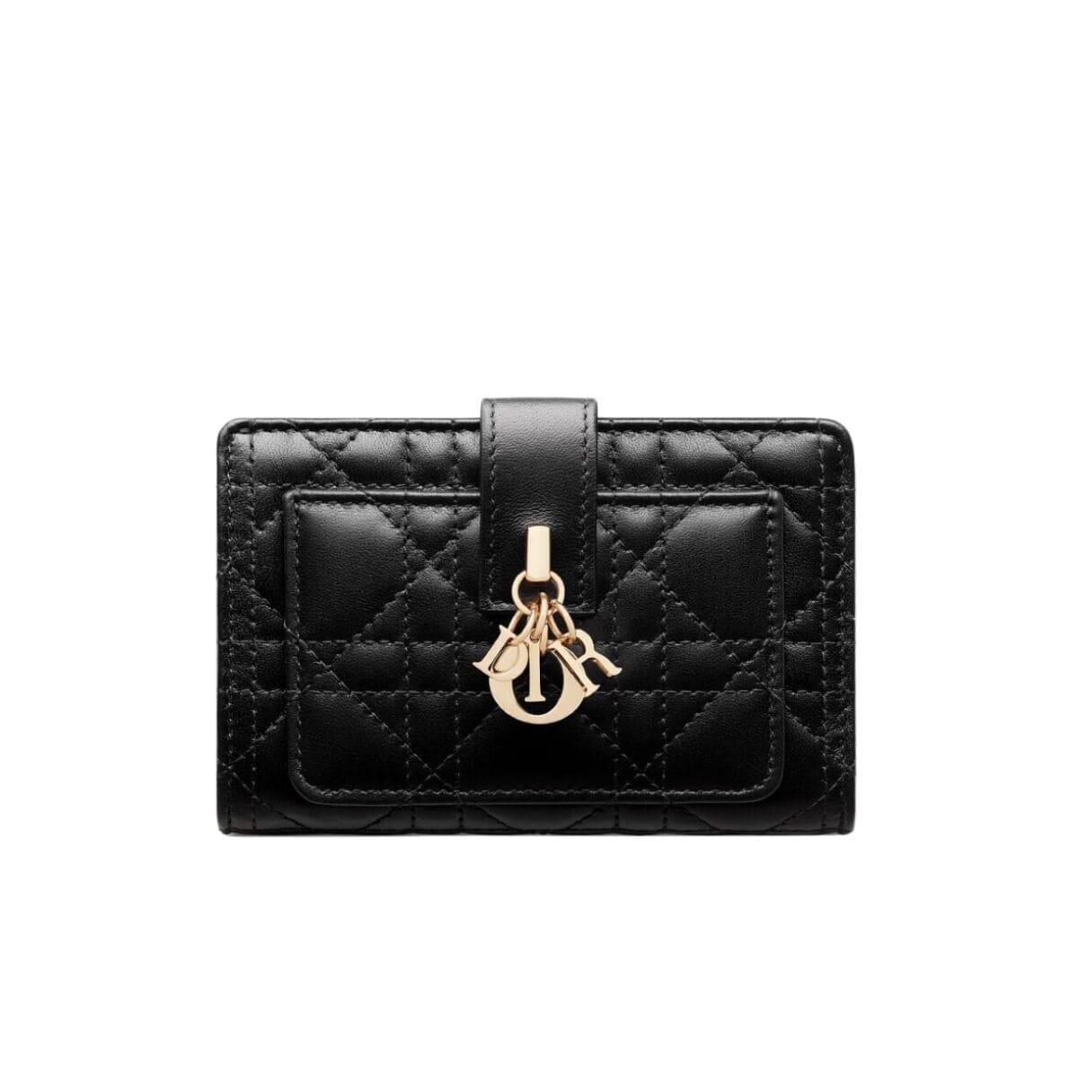 Dior My Dior Dittany Cannage Lambskin Wallet Black 13.5Cm - Image 1