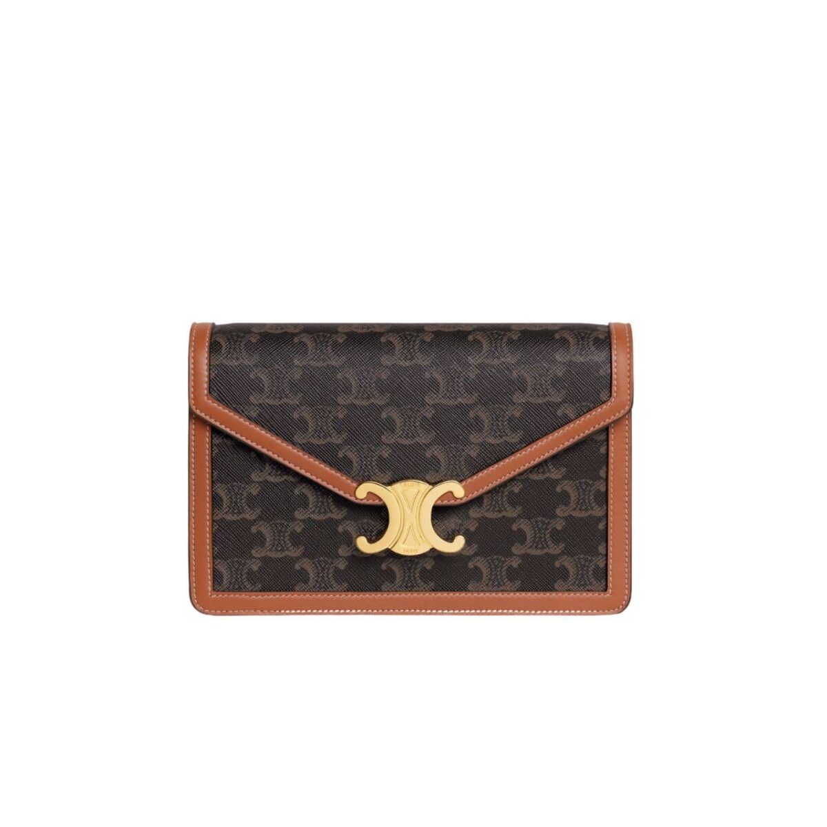 Celine Wallet On Chain Margo In Triomphe Canvas And Calfskin Tan 20Cm 10L462Dqb 04Lu - Image 1
