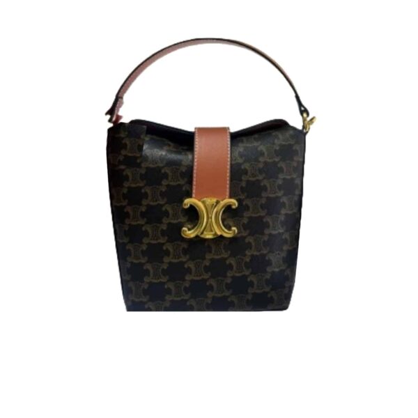 Celine Mini Bucket Triomphe In Triomphe Canvas 17Cm