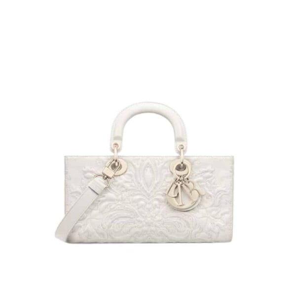 Dior Medium Lady D Joy Bag White 26Cm