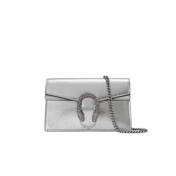 Gucci Women'S Dionysus Super Mini Crossbody Bag Silver 16Cm 476432 1Trbn 8173