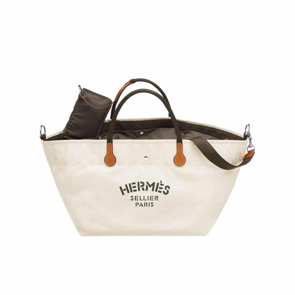 Hermes Fourre Tout Du Cavalier Bag White 42Cm - Image 1