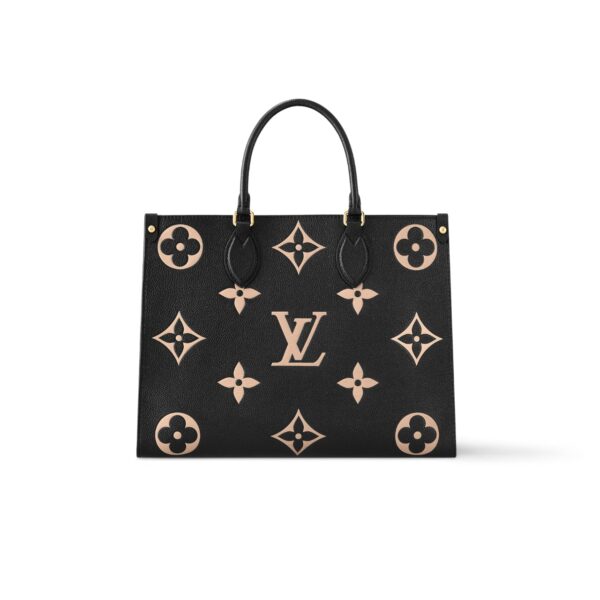 Louis Vuitton Onthego Mm Black Cream 34Cm M45495