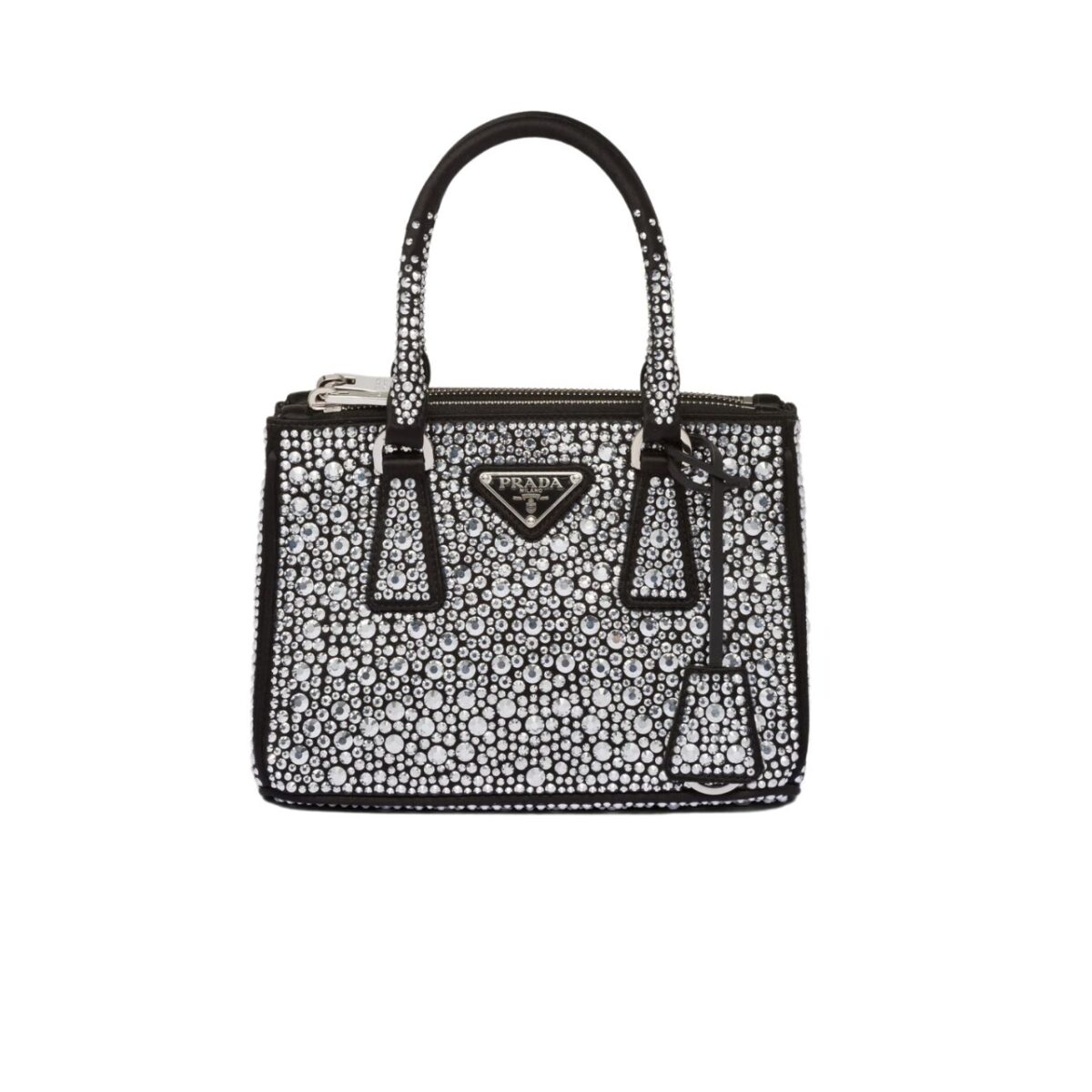 Prada Galleria Satin Mini Bag With Crystals Metal 23Cm 1Ba906 2Awl F063R V Eoy - Image 1
