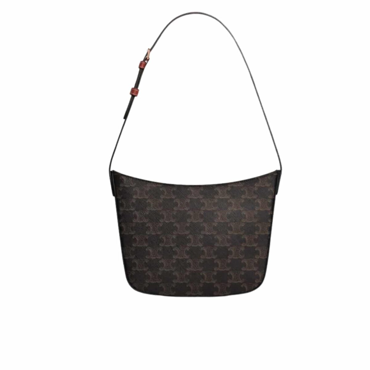 Celine Croque Bag In Triomphe Canvas And Calfskin Tan 19Cm 112272Cuz 04Lu - Image 1