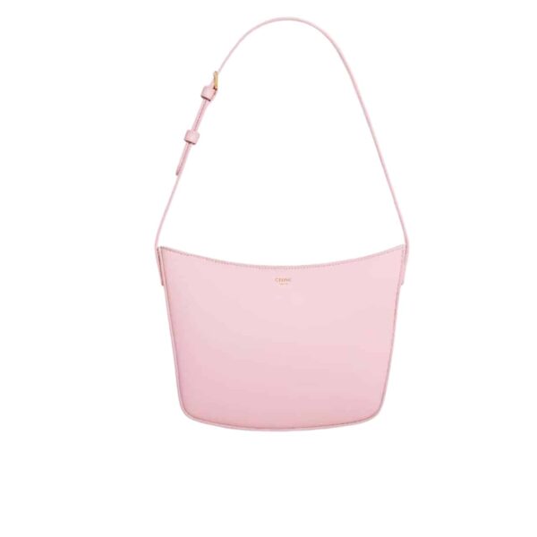Celine Croque Bag In Triomphe Canvas And Calfskin Pink 19Cm 112272Cuz 04Lu