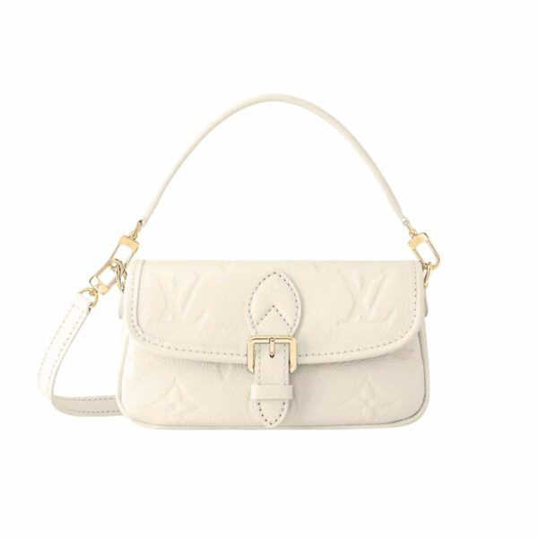 Louis Vuitton Nano Diane Bag Monogram Empreinte White 20Cm