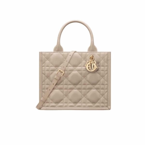 Dior Small Book Tote Macrocannage Calfskin Powder Beige 26Cm M1325Owhp M51U