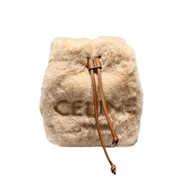 Celine Clara Bag In Shearling Beige 22Cm