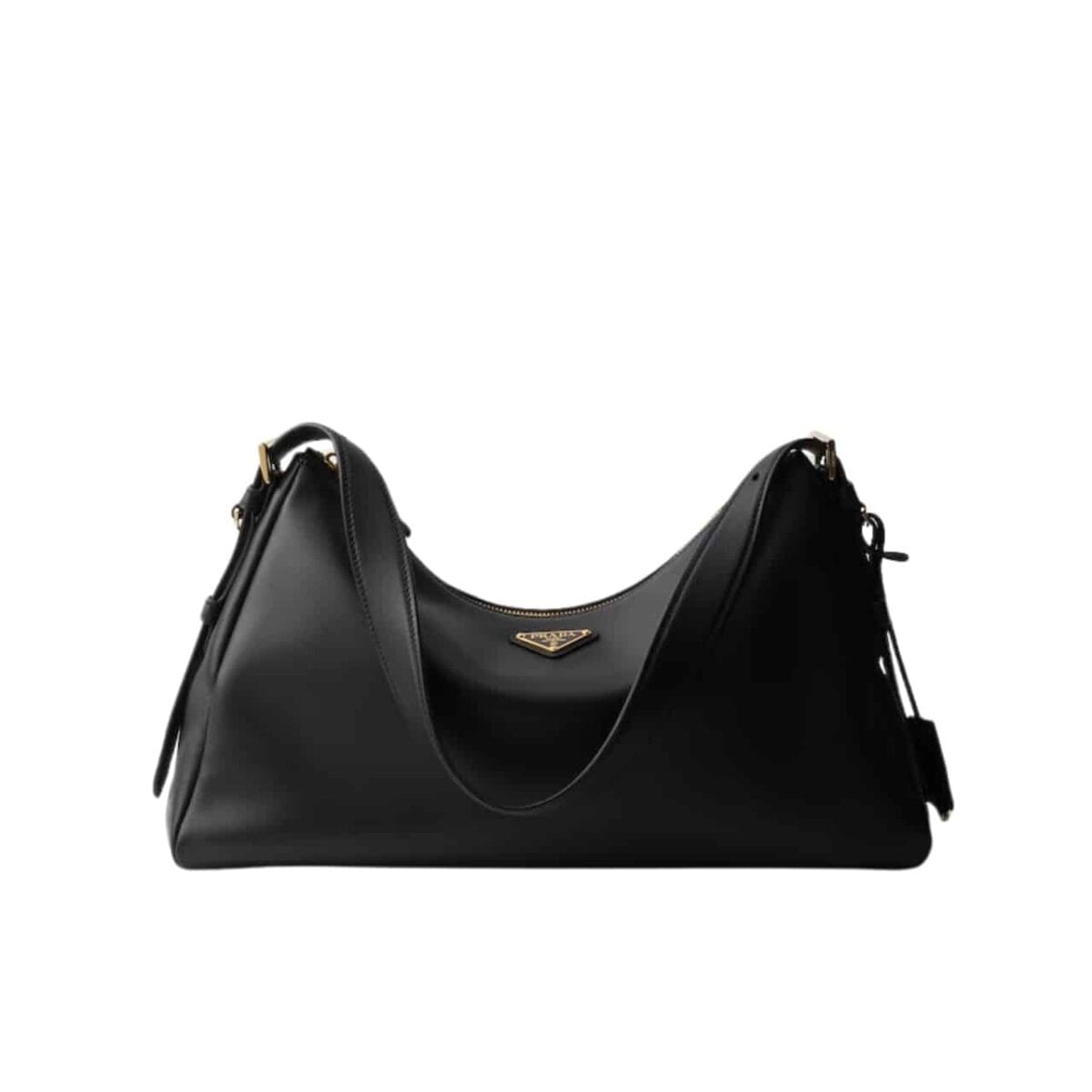 Prada Aim?e Large Leather Shoulder Bag Black 39Cm 1Bc228 2Cys F0002 V Lvm - Image 1
