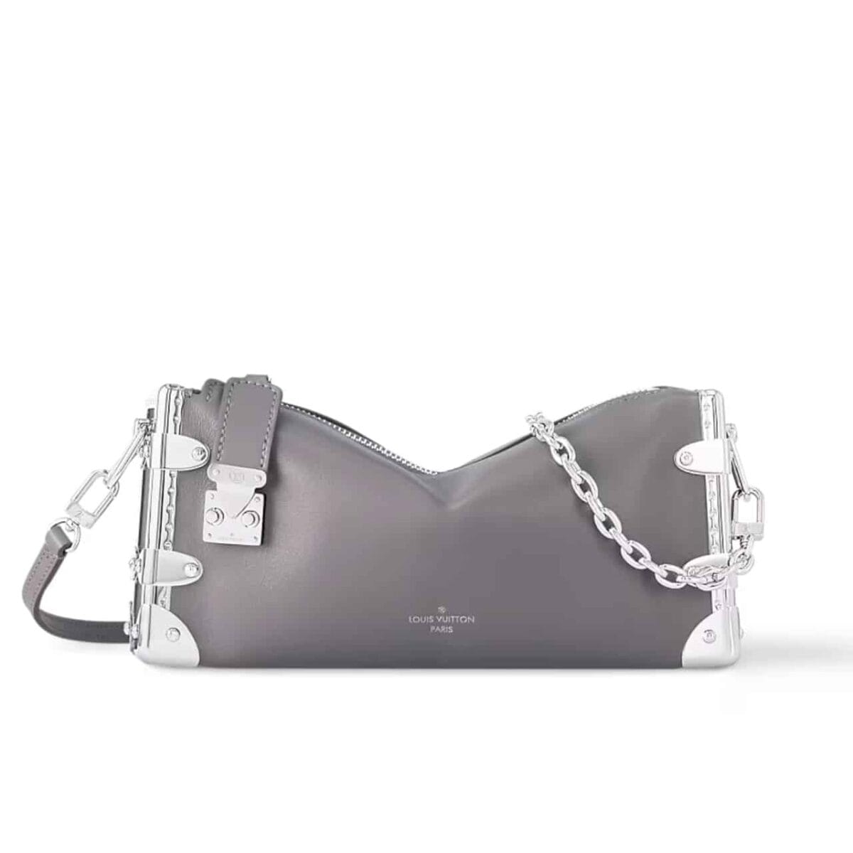 Louis Vuitton Slim Trunk Bag Calfskin Gris Trianon 23Cm M12596 - Image 1