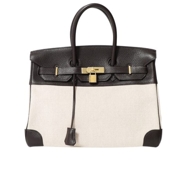 Hermes Birkin 25 Toile H Black 25Cm
