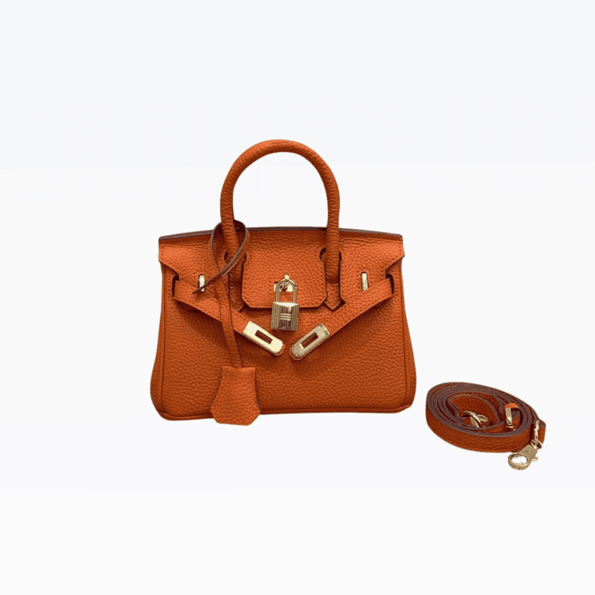 Hermes Birkin Mini Gold Hardware Epsom Orange 20Cm - Image 1