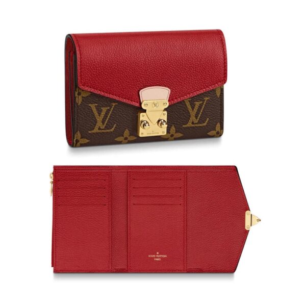 Louis Vuitton Pallas Compact Combines Wallet 13Cm Red