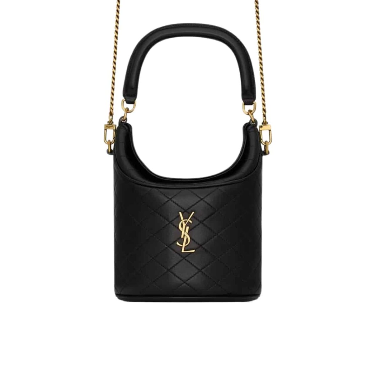 Saint Laurent Gaby Bucket Bag In Lambskin Black 18Cm 7639611El071000 - Image 1