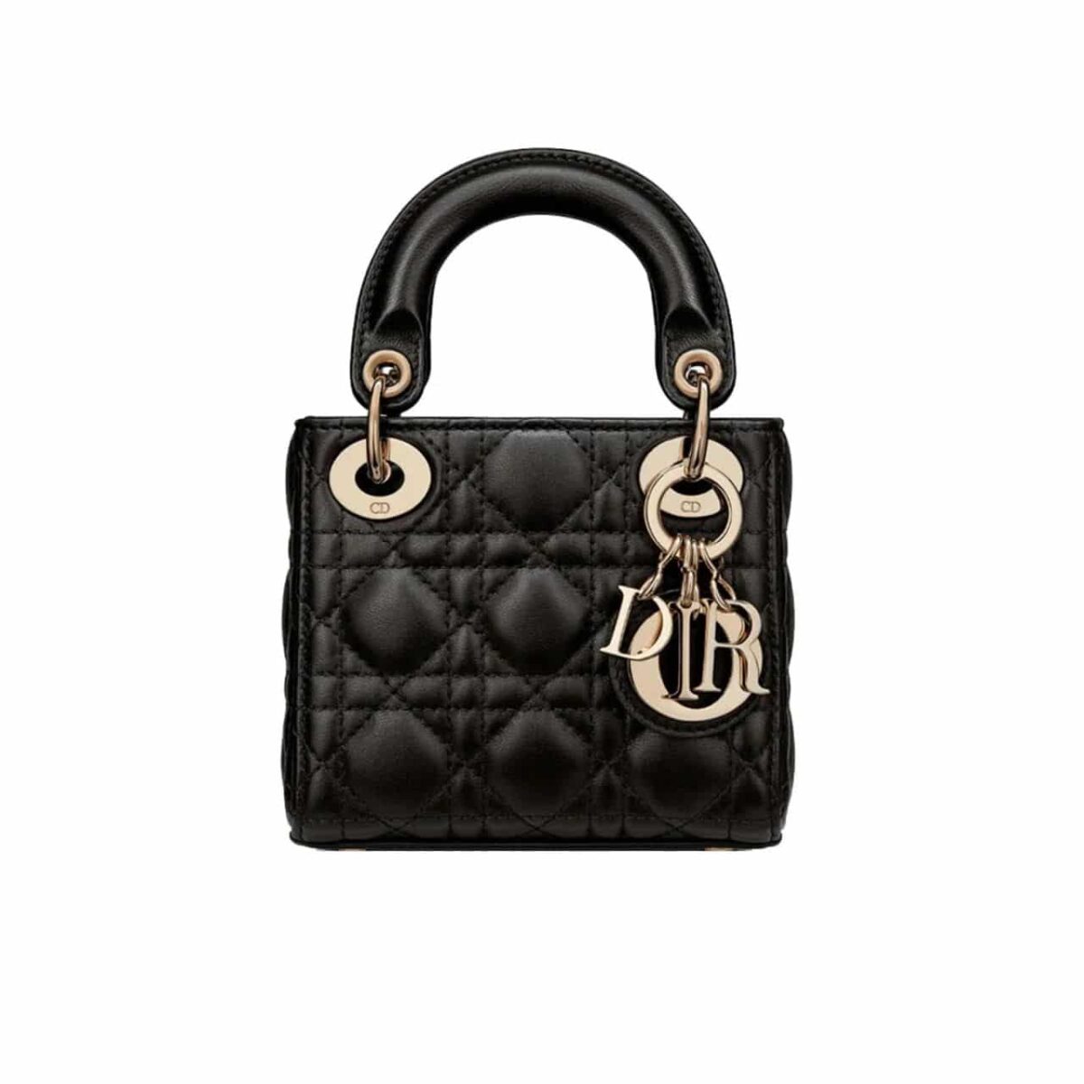 Dior Micro Lady Dior Cannage Lambskin Handbag Black 12Cm - Image 1