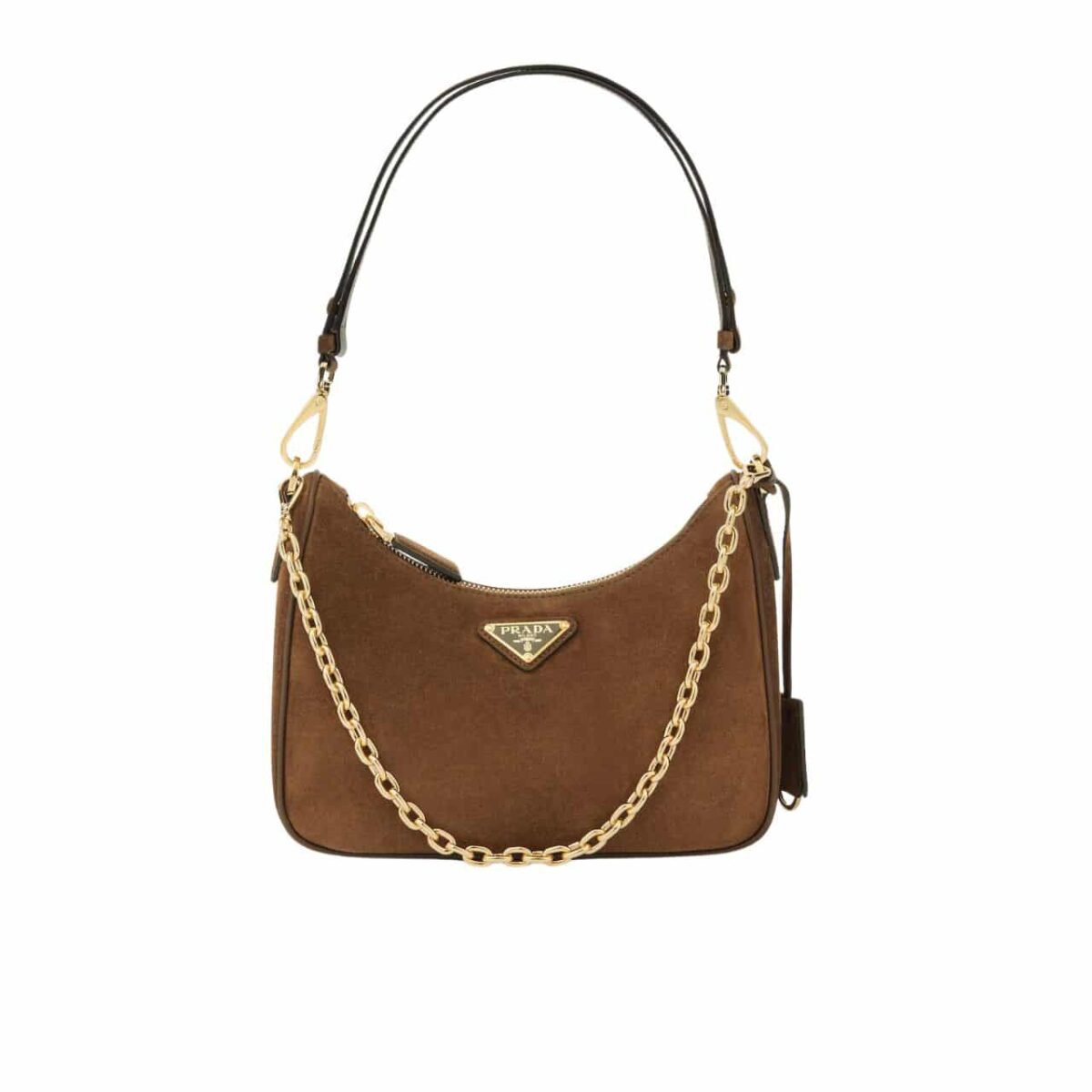 Prada Re Edition Mini Suede Shoulder Bag Brown 28Cm - Image 1