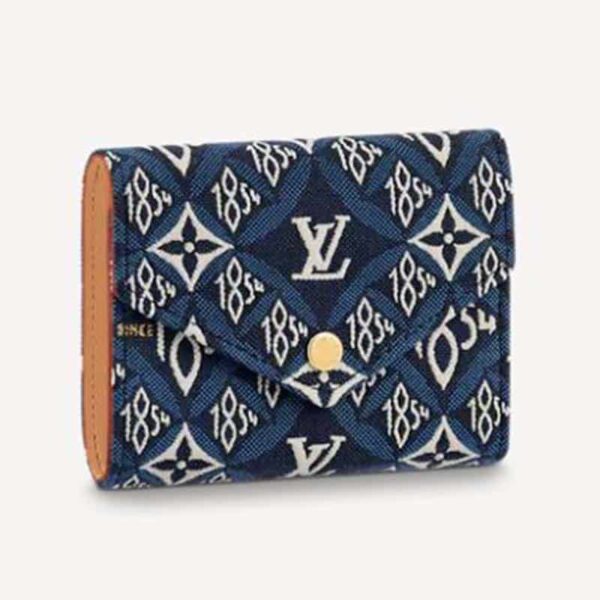 Louis Vuitton Since 1854 Victorine Wallet With Flowers Blue 12Cm