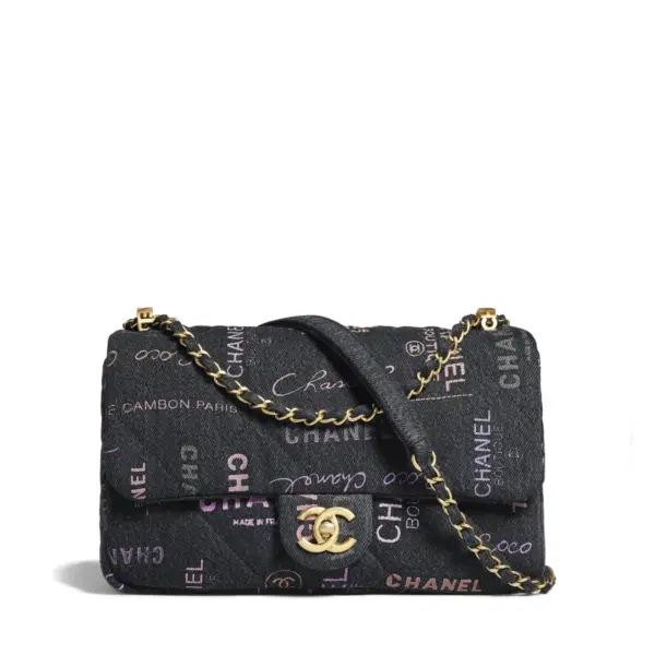 Chanel Small Flap Bag Black &Amp; Multicolor As3134