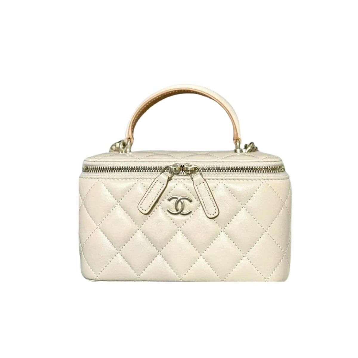 Chanel Clutch With Chain Lambskin White 16Cm - Image 1
