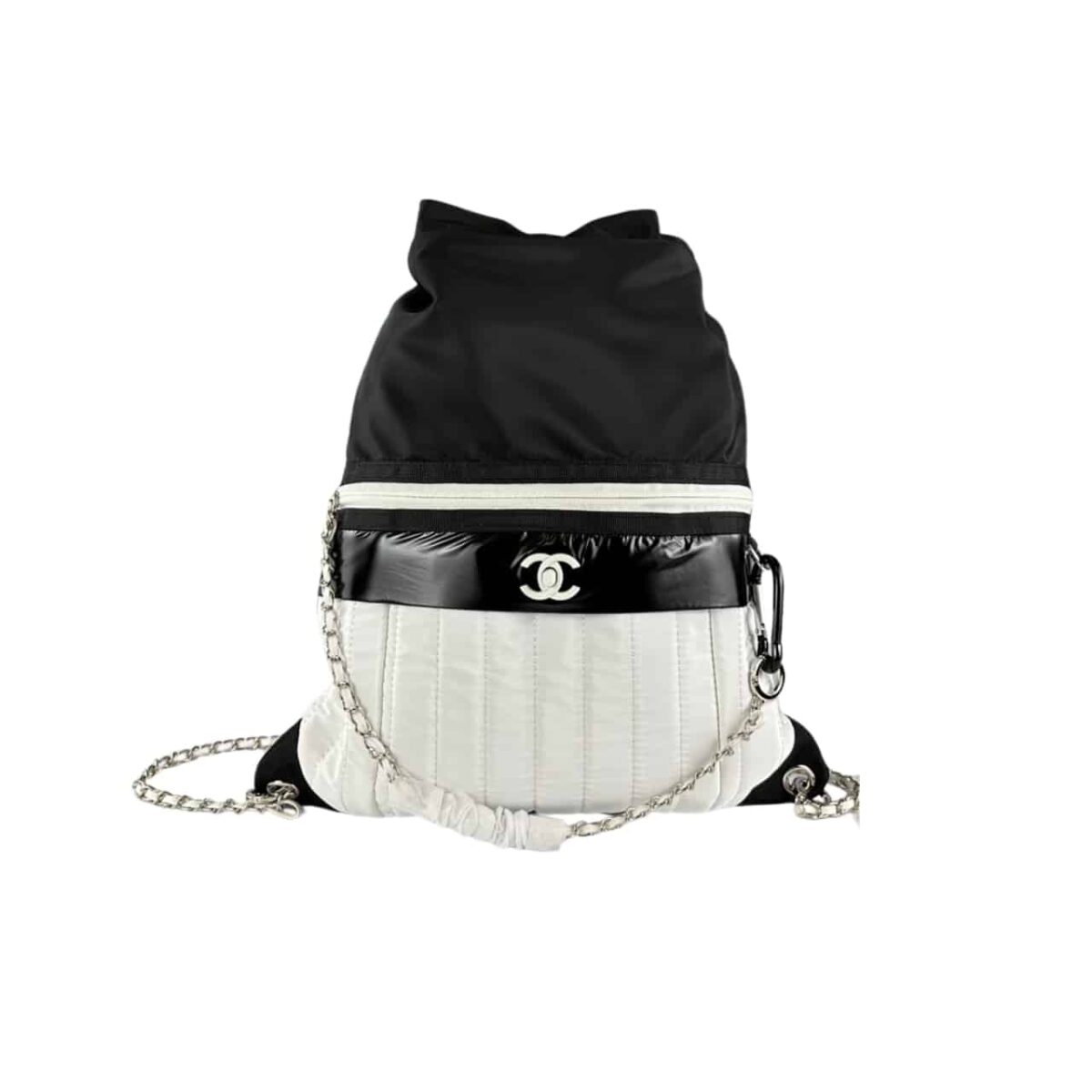 Chanel Coco Sport Backpack Nylon Black White 41Cm - Image 1