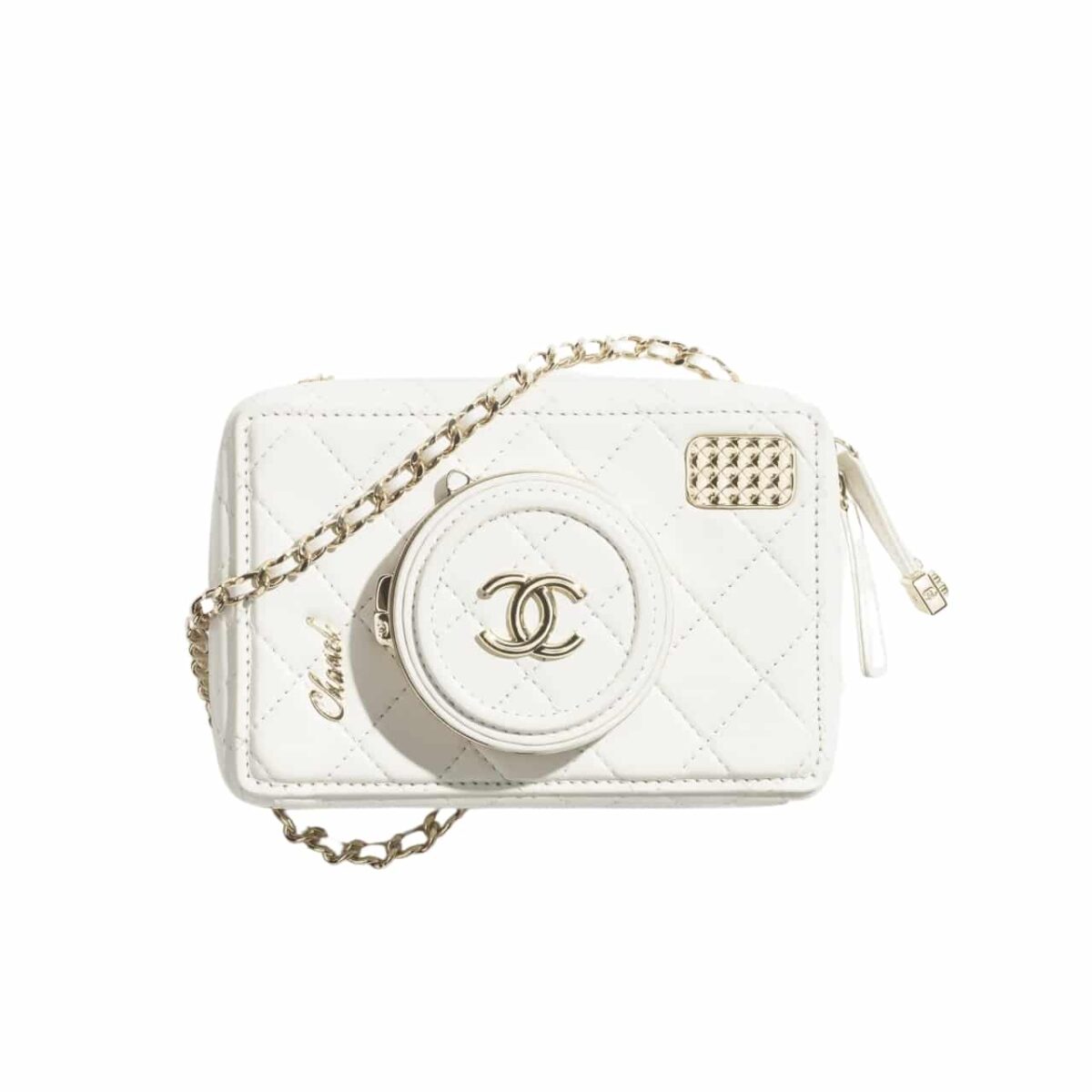 Chanel Camera Bag Lambskin White 18Cm As4817 B16255 10601 - Image 1