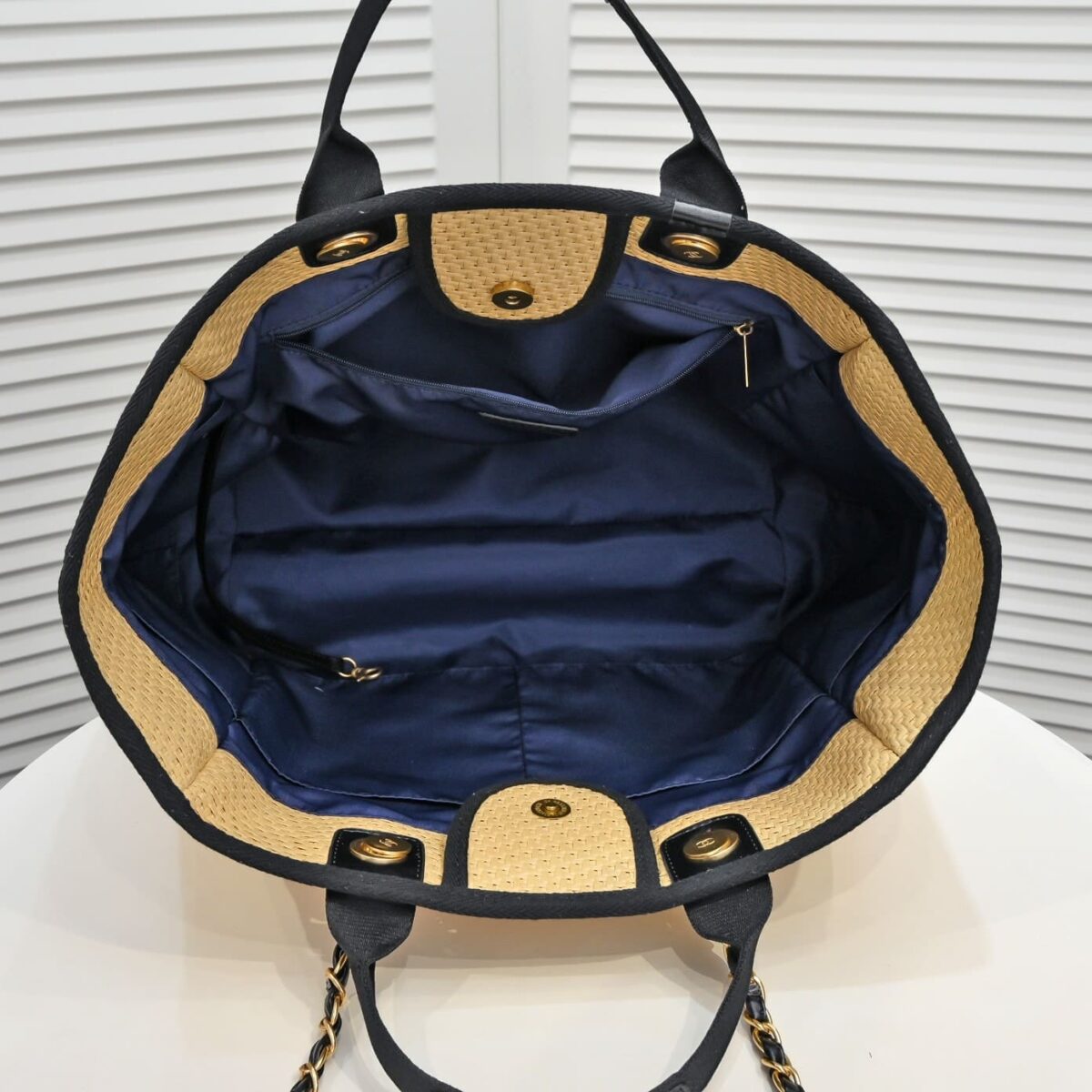 Chanel Straw Deauville Tote Bag 39Cm - Image 5