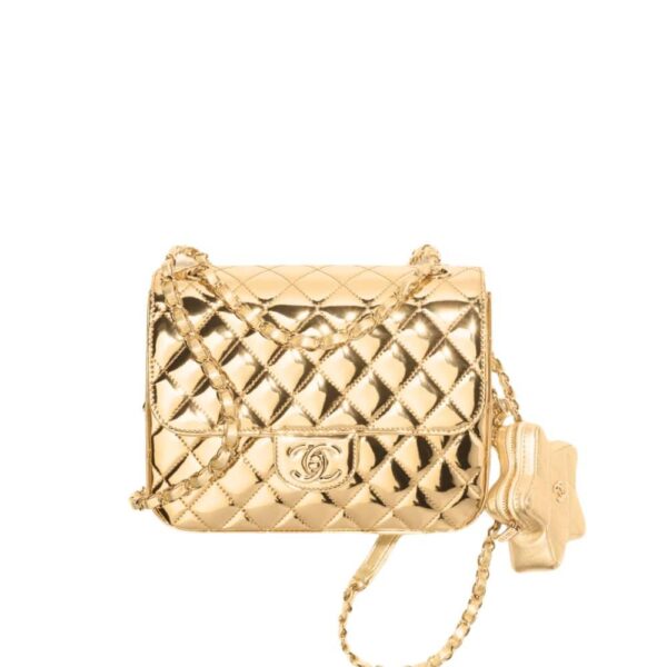 Chanel Star Backpack Coin Purse Metallic Gold 23Cm As4649 B14873 Nt671