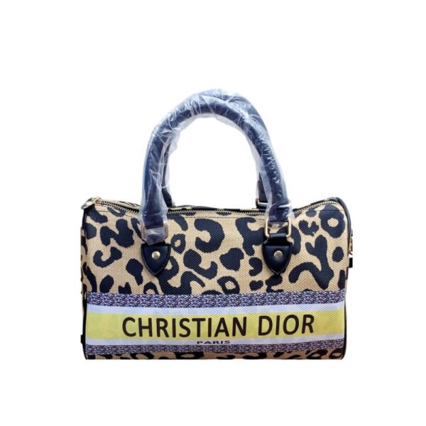 Dior Leopard Duffle Bag Brown 30Cm