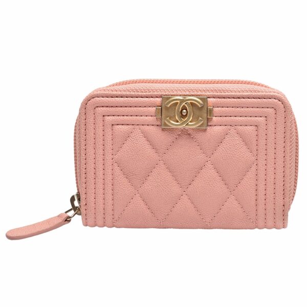 Chanel Boy Logo Cc Pink Gold