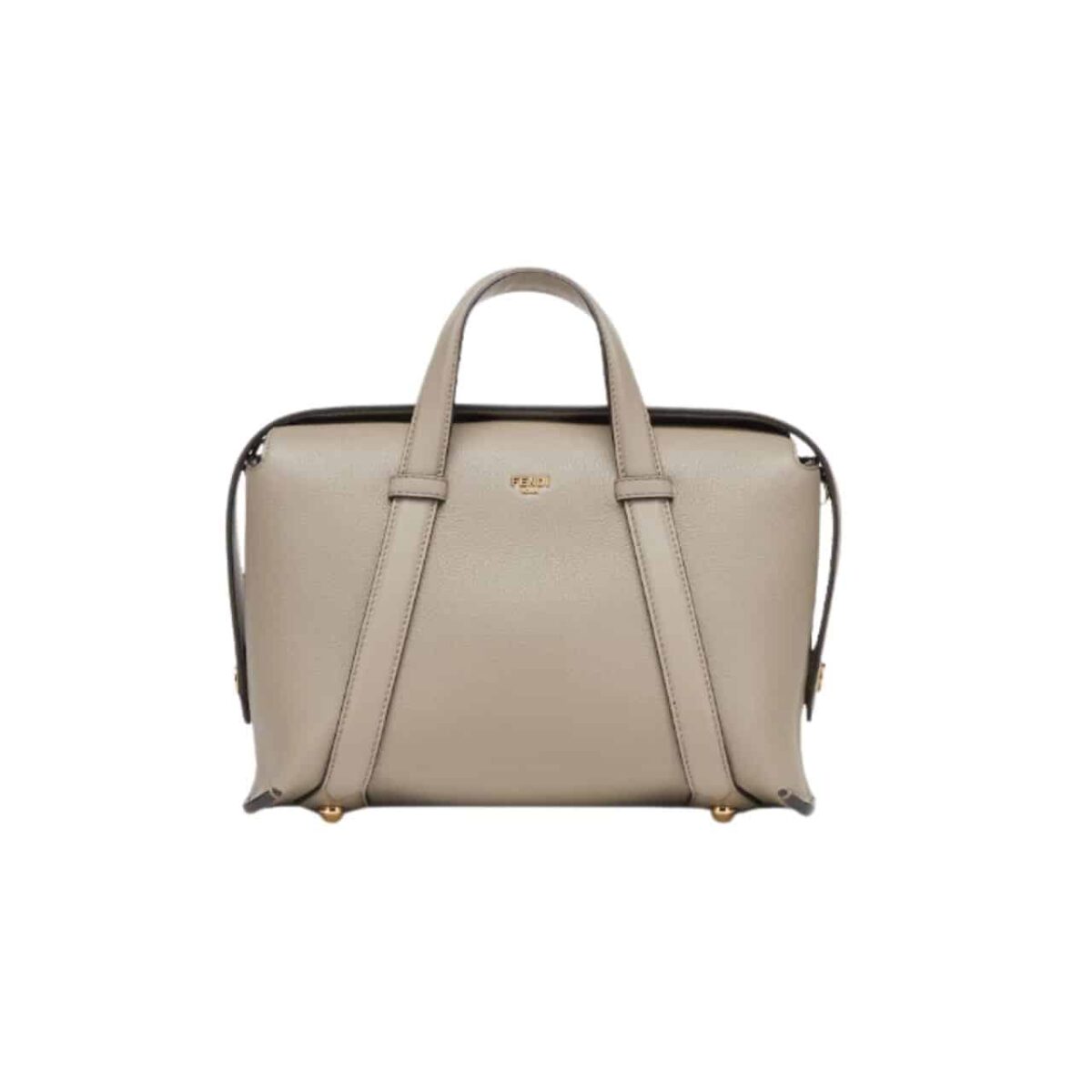 Fendi Boston 365 Dove Grey Leather Bag 26Cm 8Bl152Apzaf11Ws - Image 1