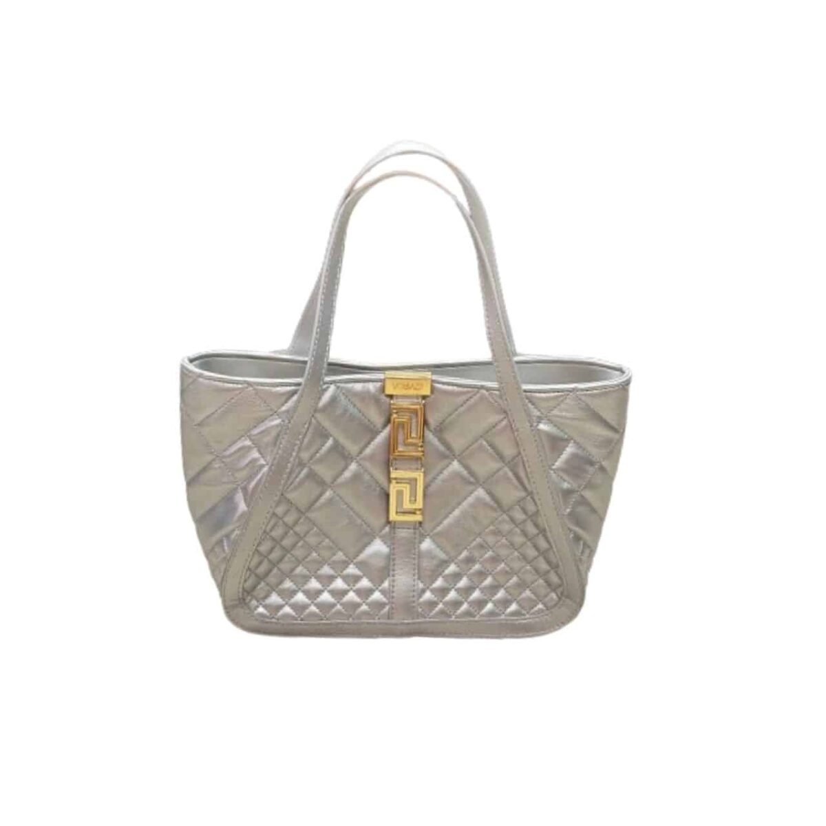 Versace Greca Goddess Small Tote Bag Silver 29Cm - Image 1