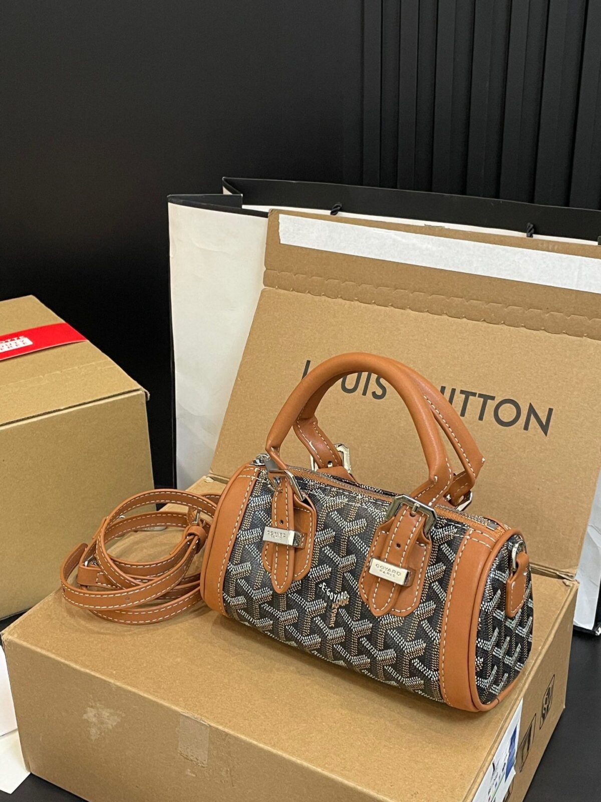 Goyard Goyardine Croisiere Mini Black Tan 19Cm - Image 2