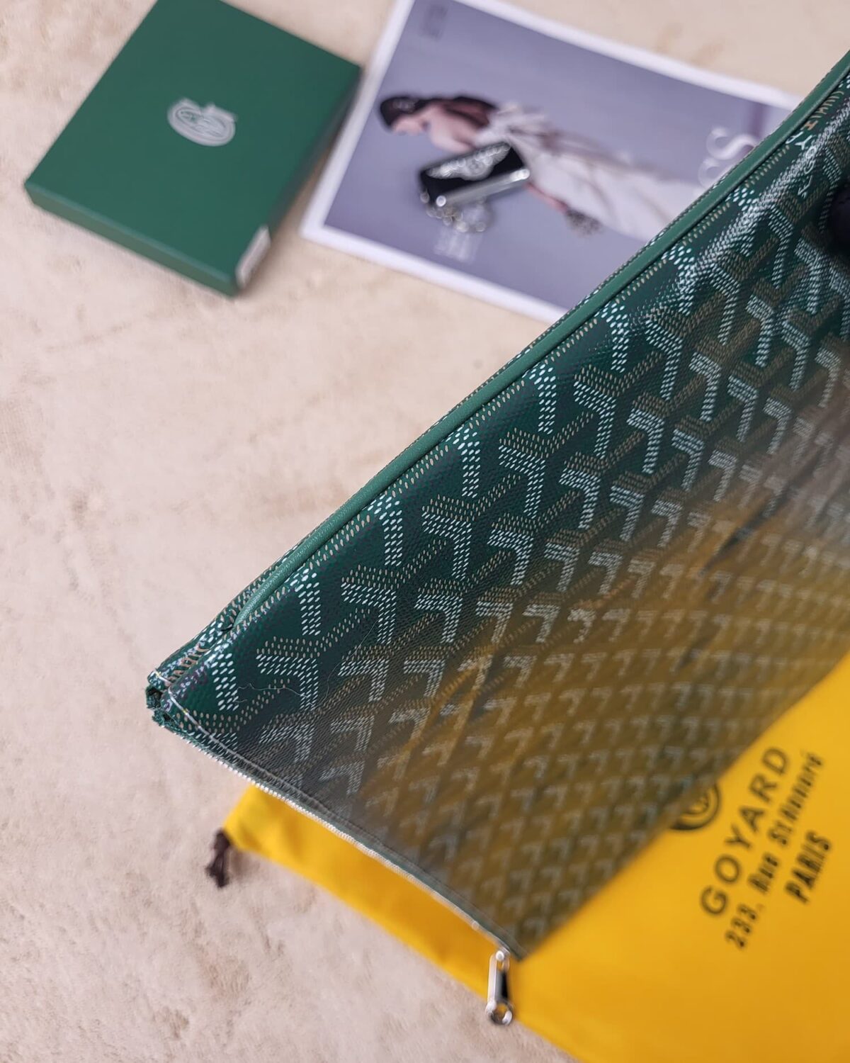 Goyard Senat Mm Pouch Green 36Cm Senat2Mgmty09Cl09P - Image 4