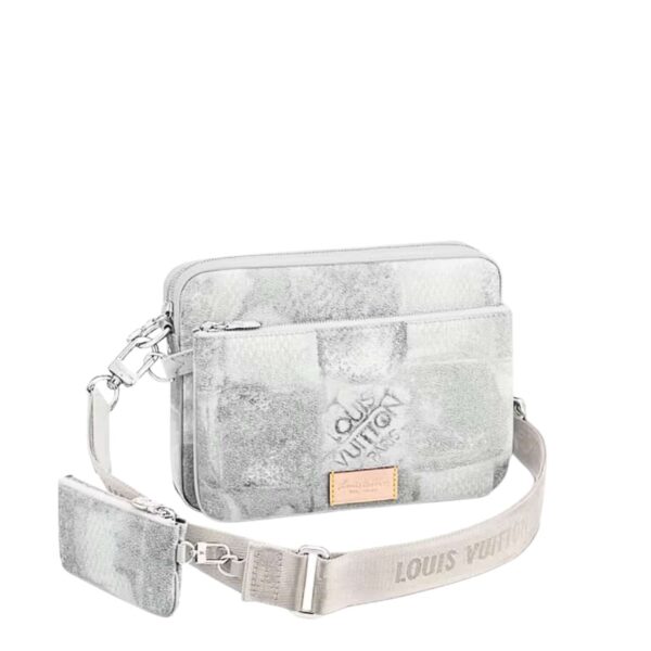Louis Vuitton Trio Messenger Damier Salt Stone Grey 25Cm