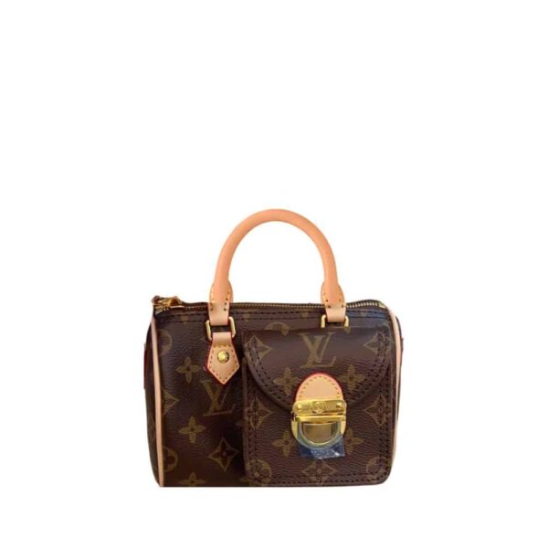 Louis Vuitton Nano Speedy Bag Monogram Brown 16Cm