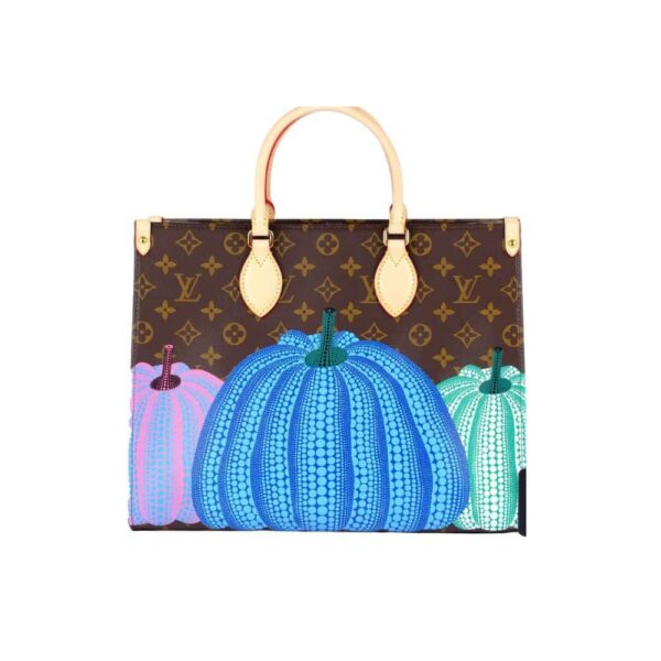 Louis Vuitton X Yk Onthego Bag Blue 34Cm