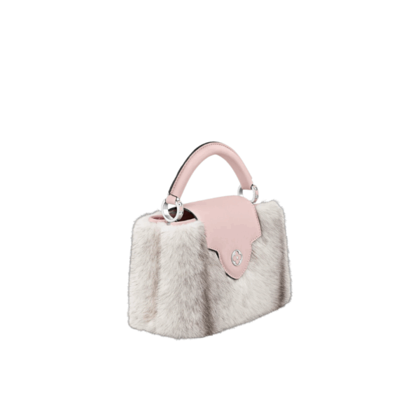 Louis Vuitton Capucines Mini Silver Snow Eau De Rose M56916