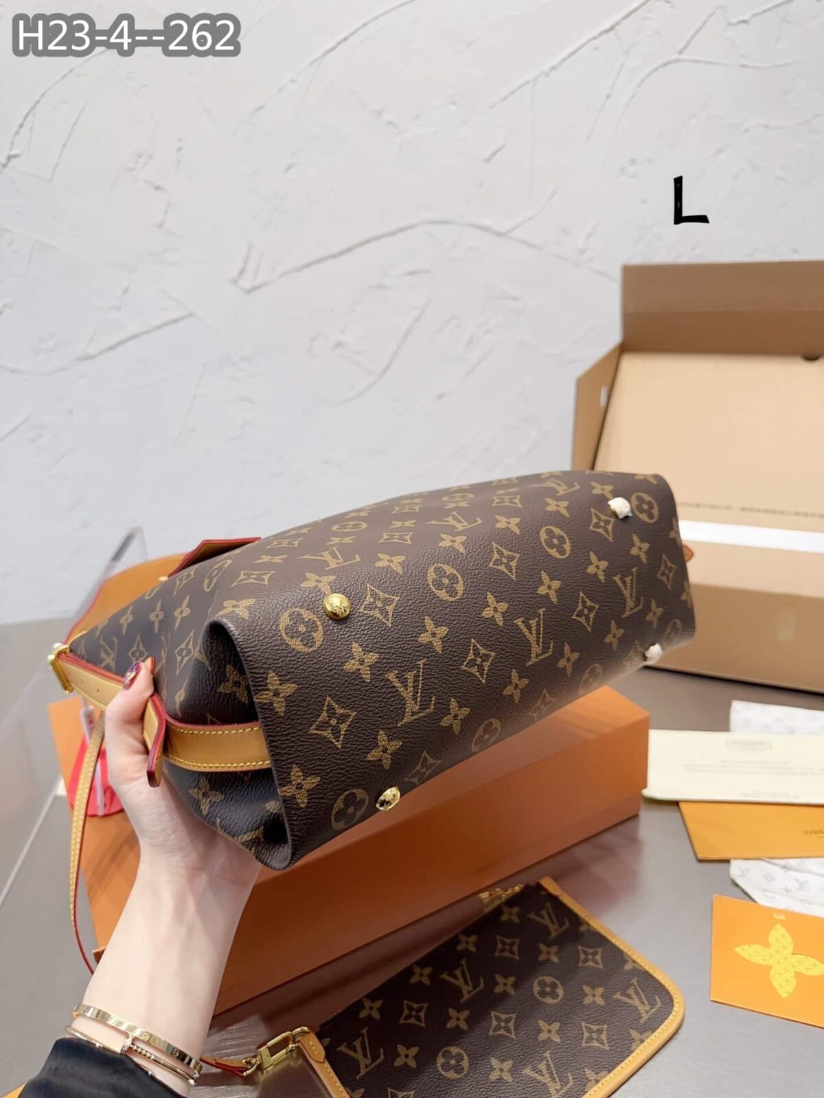 Louis Vuitton Carryall Pm Brown Line Monogram Canvas 30Cm M46203 - Image 8