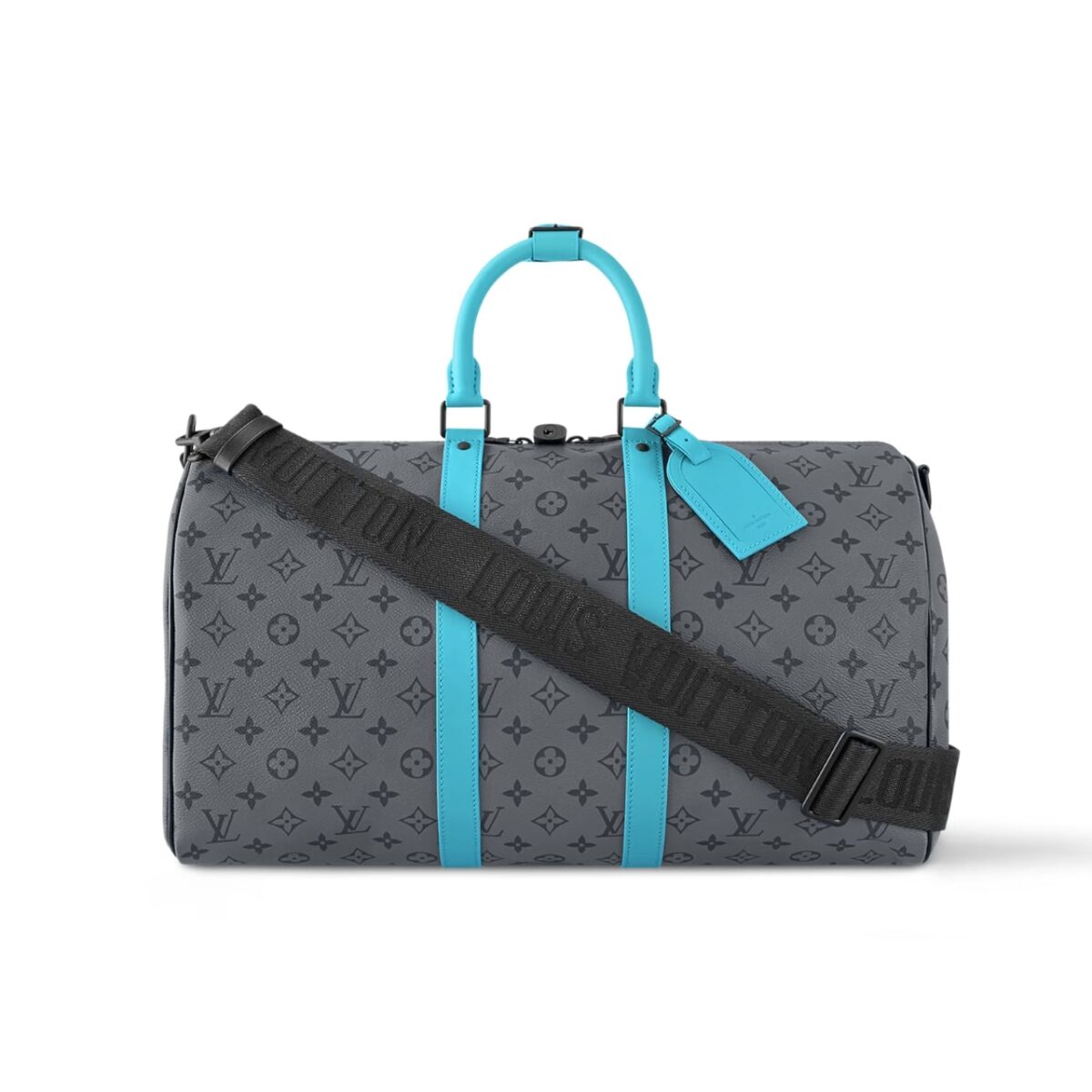Louis Vuitton Keepall Bandoulière 45 Monogram Eclipse Reverse Coated Canvas Turquoise 45Cm M11481 - Image 1