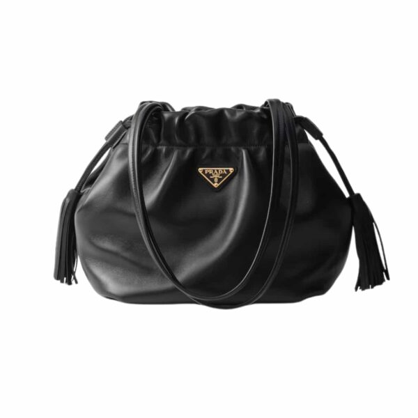 Prada Nappa Leather Shoulder Bag Black 23Cm 1Bg541 2Dx8 F0002 V Ooo