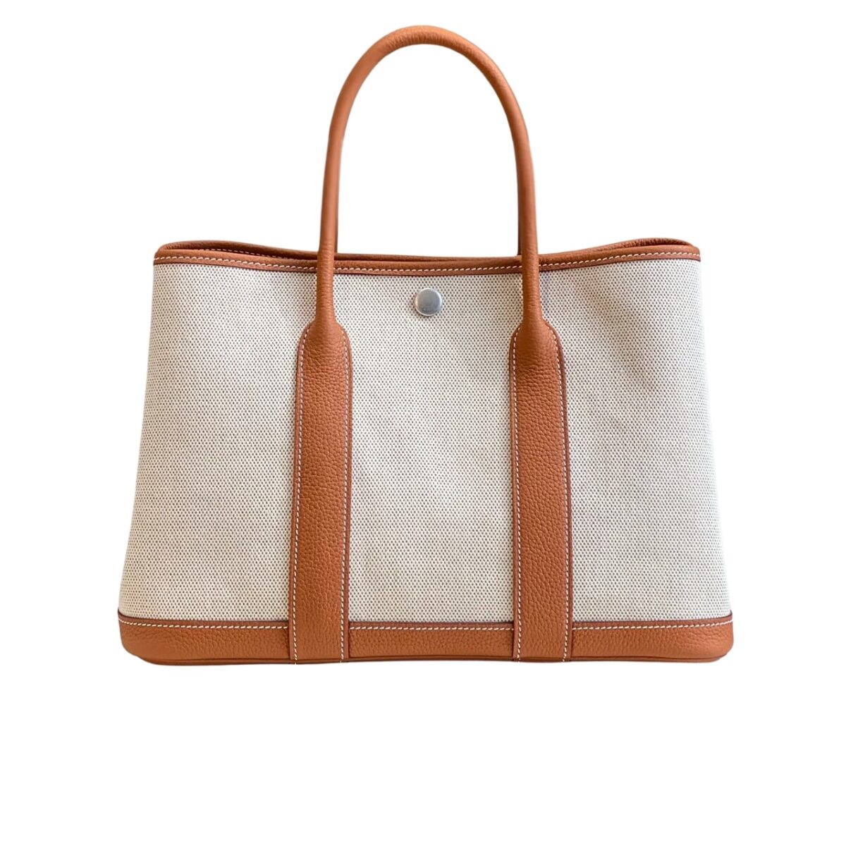 Hermes Garden Party 30 Handbag Canvas Orange 30Cm - Image 1