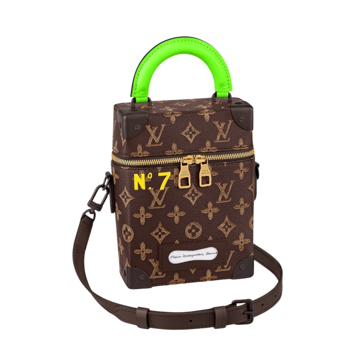 Louis Vuitton Vertical Box Trunk Bag Monogram Brown 13Cm M59664 - Image 1