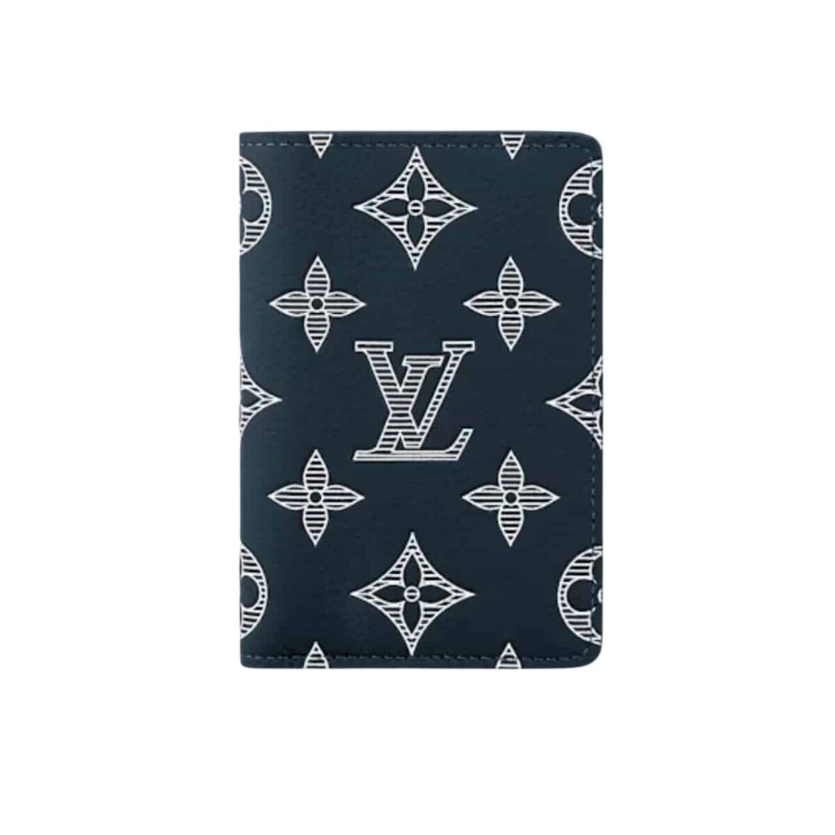 Louis Vuitton Pocket Organizer Monogram Calfskin Navy Blue 7Cm M83378 - Image 1