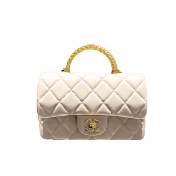 Chanel Wallet On Chain Lambskin And Resin With Gold Tone Metal White 20Cm Ap3767 B16284 10601