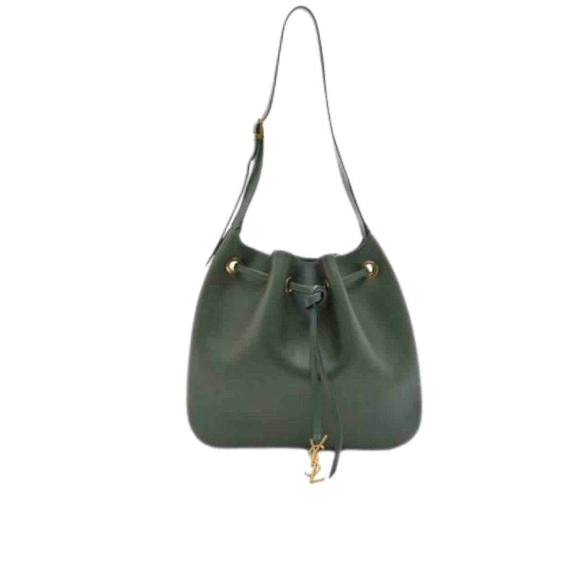 Saint Laurent Paris Vii Flat Hobo Bag In Smooth Leather Bag Dark Green 23Cm - Image 1