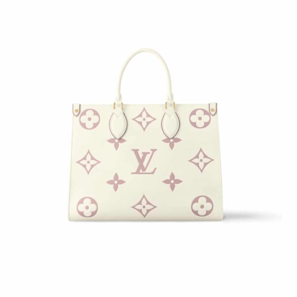 Louis Vuitton Onthego Mm Bag Latte And Chamallow 34Cm